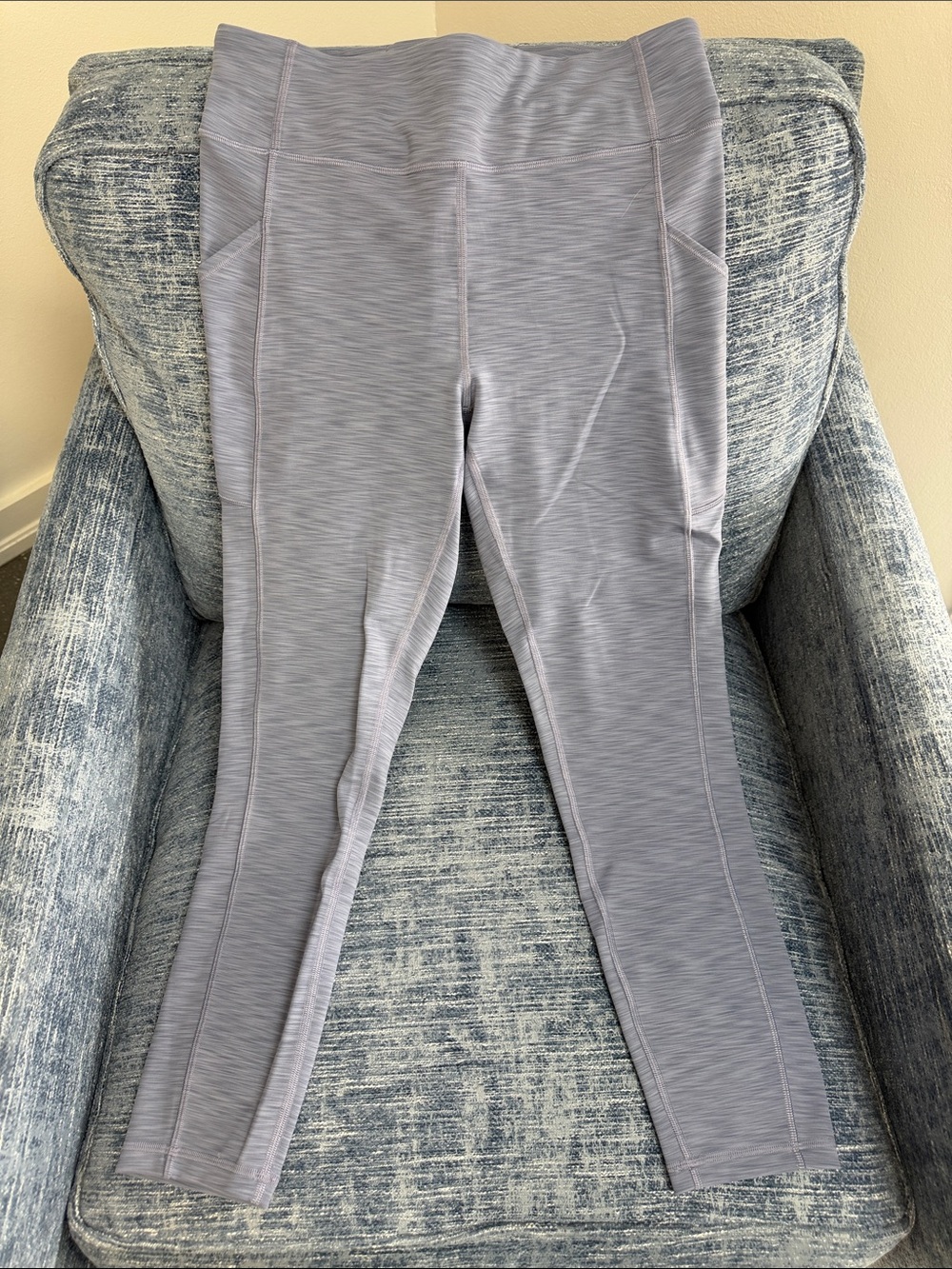 Lululemon Heather Gray/light blue Athletic Leggings